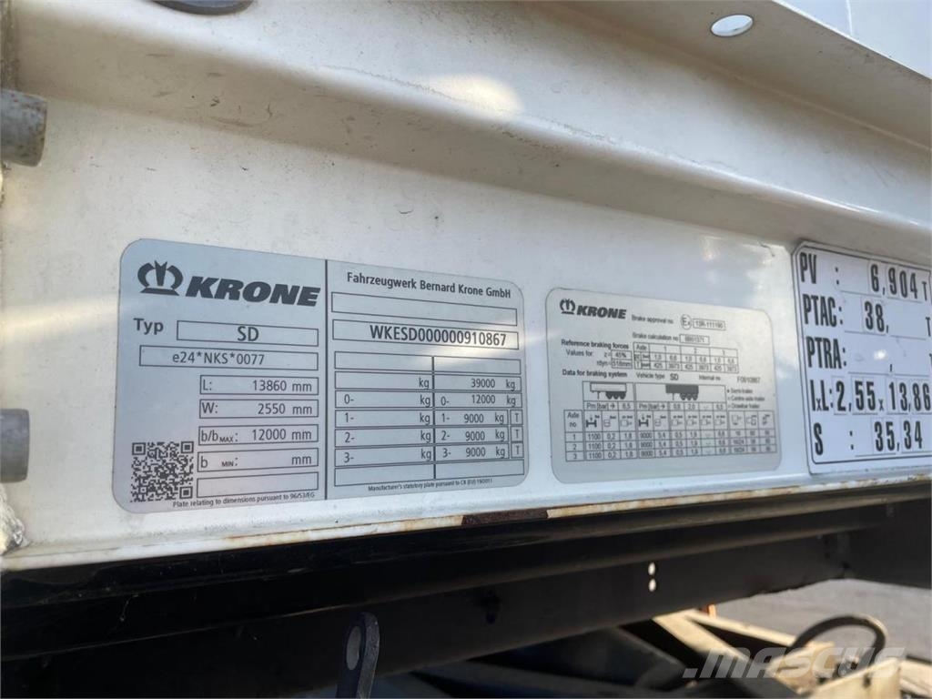 Krone Non spécifié Тентовані напівпричепи