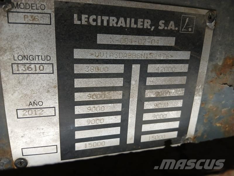 Lecitrailer P36 Perdeli yari çekiciler