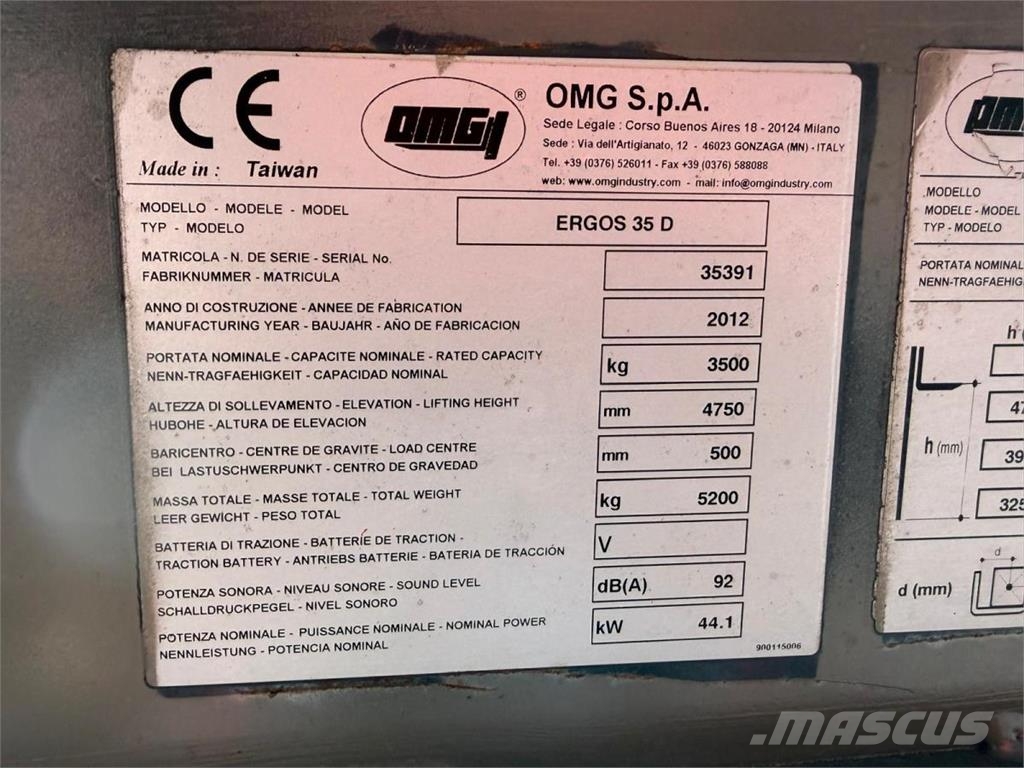 OMG ERGOS 35 D Muut haarukkatrukit