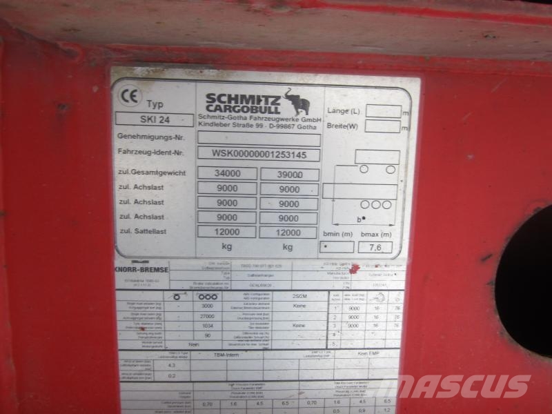 Schmitz Cargobull SKI Sklápacie návesy