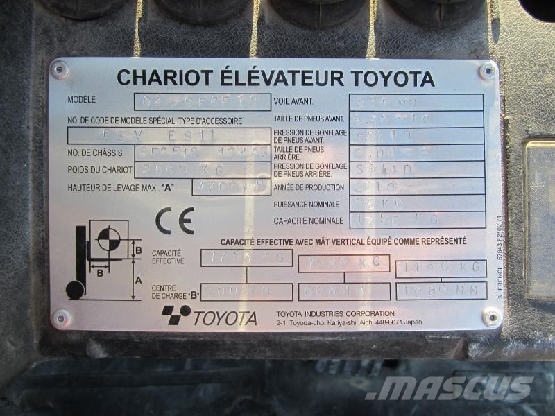 Toyota 02-8FGF18 Autres Chariots élévateurs