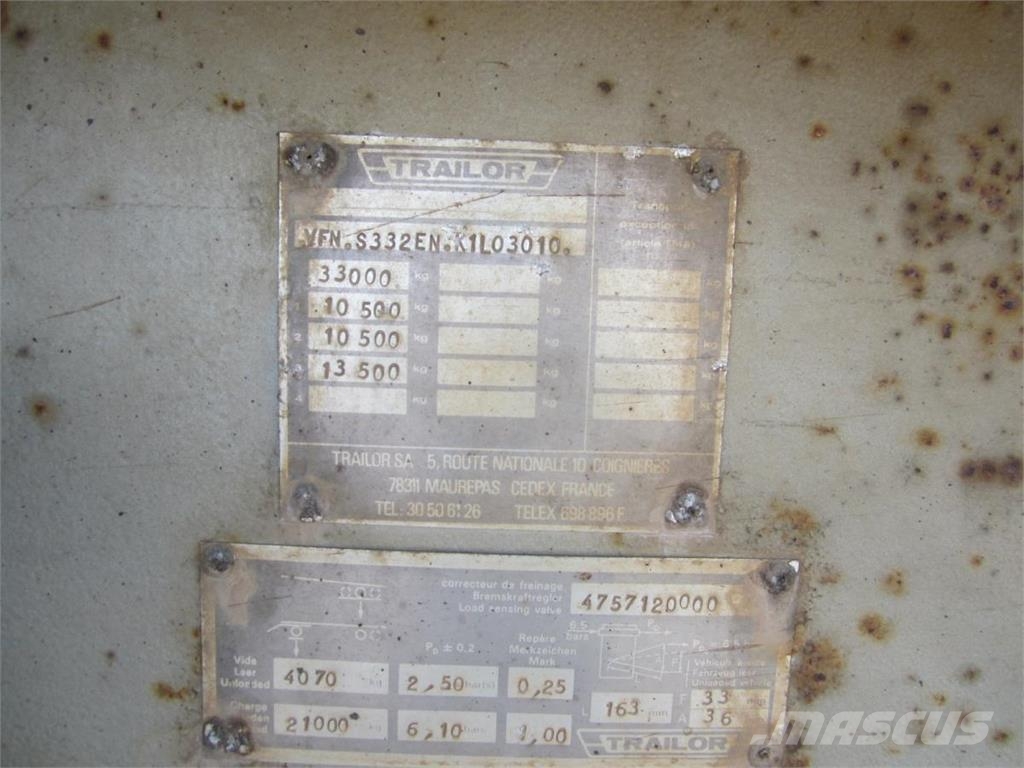 Trailor Non spécifié Semirremolques de volteo