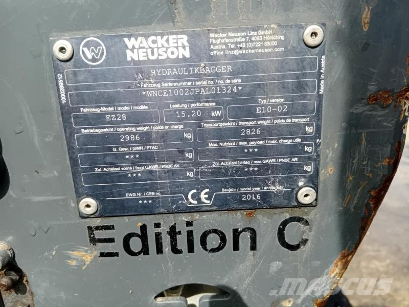 Wacker Neuson EZ28 Minigrävare < 7t
