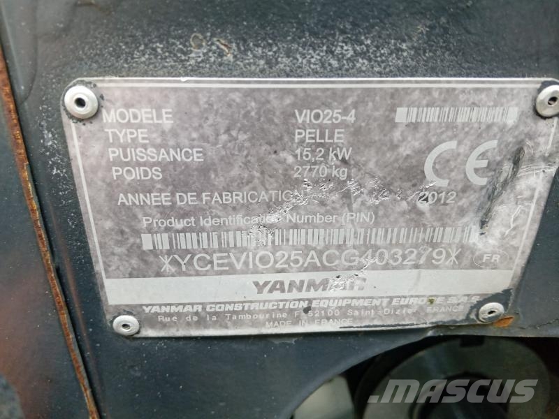 Yanmar ViO25 Мини екскаватори < 7 т