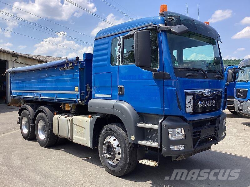 MAN TGS 26.440 6x4 BB Schalter €6 Intarder Meiller Camion ribaltabili