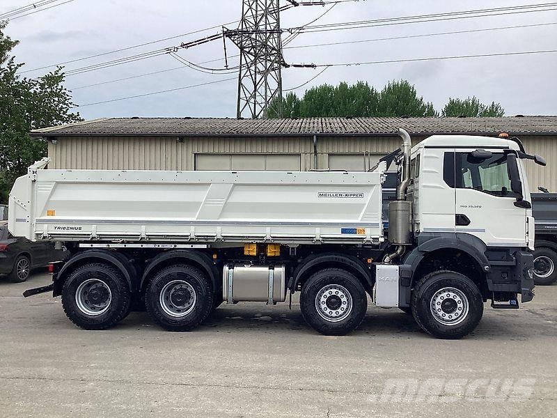 MAN TGS 35.520 8x4 BB CH Meiller Stahl Bormatik Trigen Tipper trucks