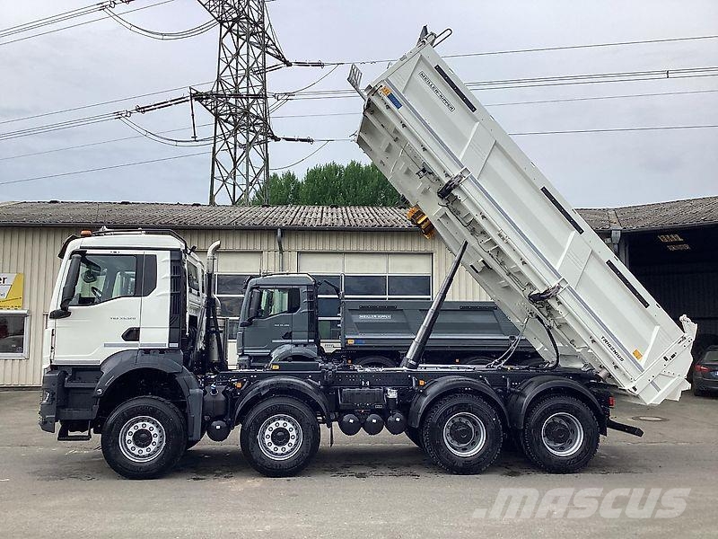 MAN TGS 35.520 8x4 BB CH Meiller Stahl Bormatik Trigen Tipper trucks