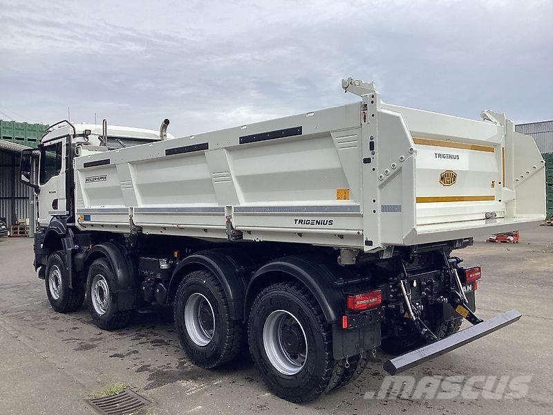 MAN TGS 35.520 8x4 BB CH Meiller Stahl Bormatik Trigen Tipper trucks