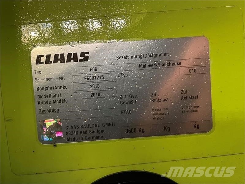CLAAS Disco 1100 Business med 3600 FC front Schwader