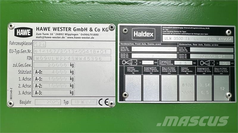 Hawe ULW 3500 ULW 3500 sneglevogn Завантажувачі змішувальних машин