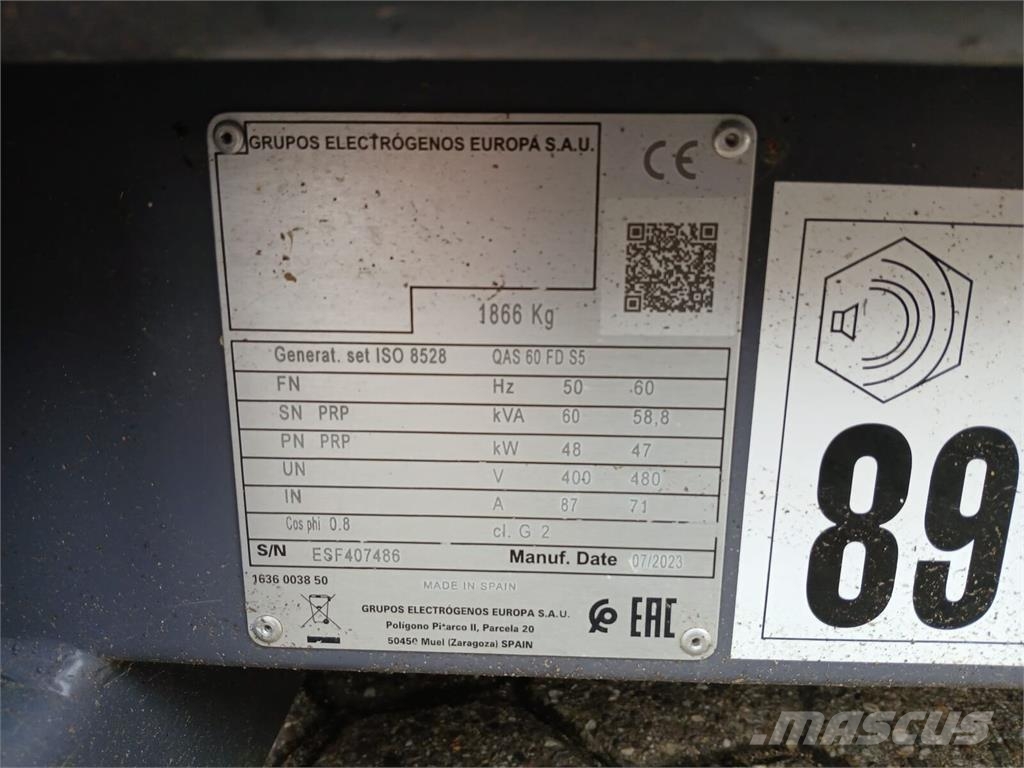 Atlas Copco QAS 60 Diesel Generatorer