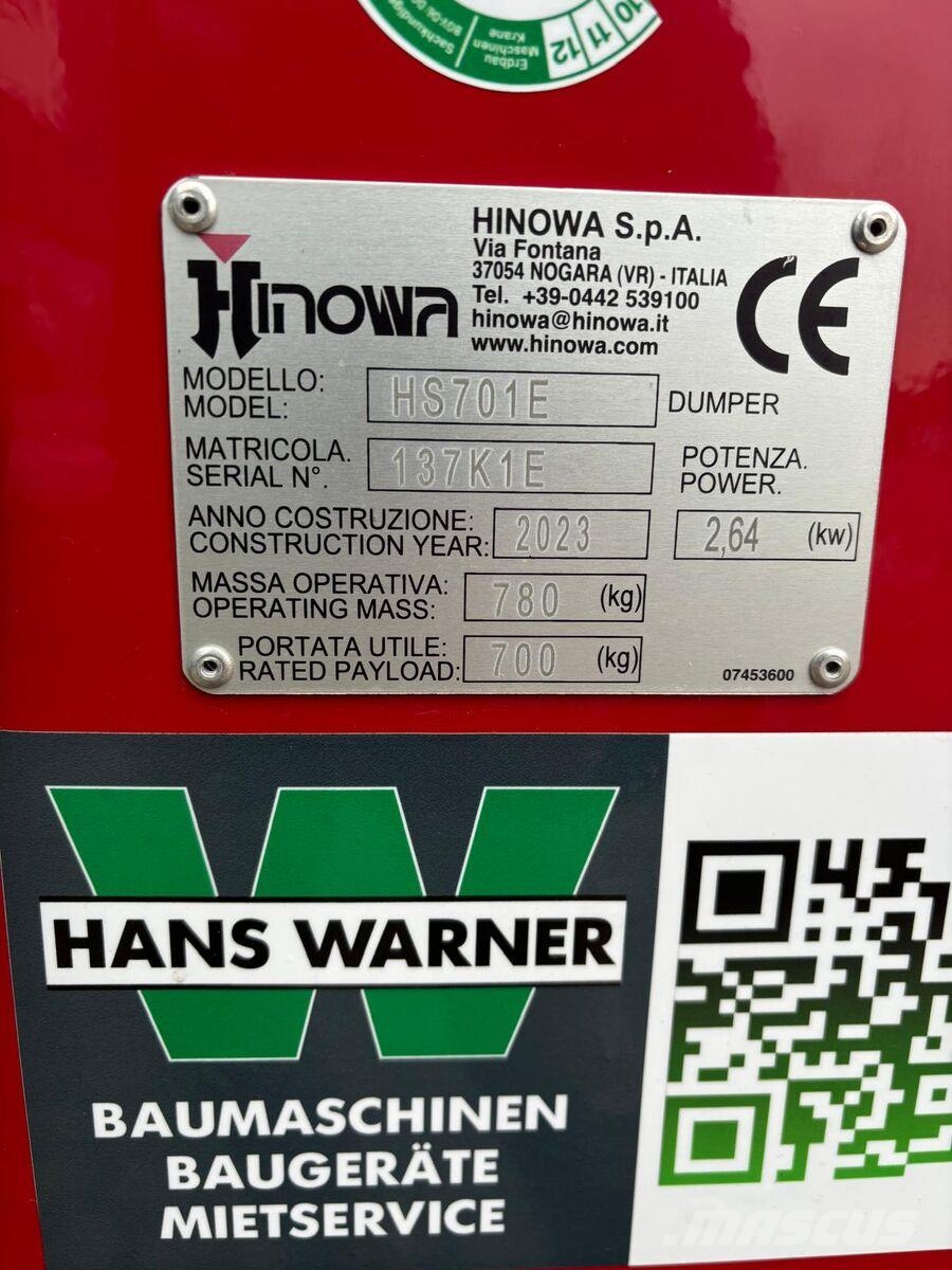 Hinowa HS 701 E Aplinkos tvarkymas - Kita