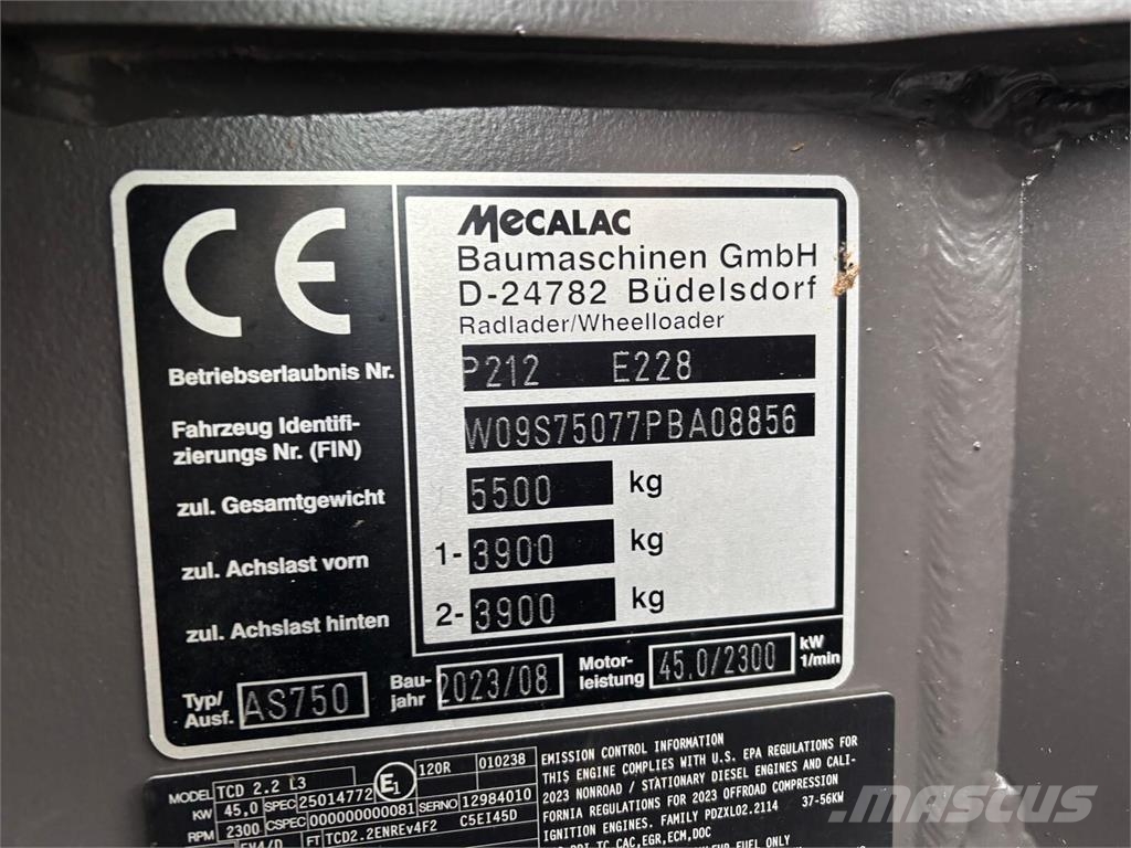 Mecalac AS 750 Cargadoras sobre ruedas
