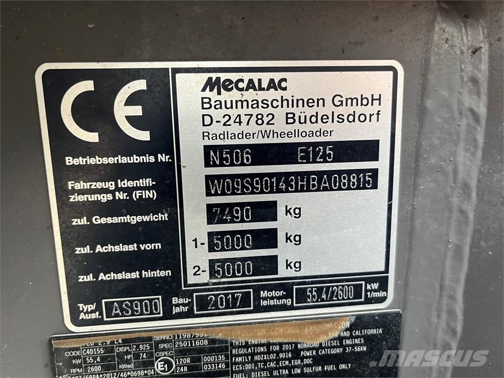 Mecalac AS 900 Cargadoras de ruedas telescópicas
