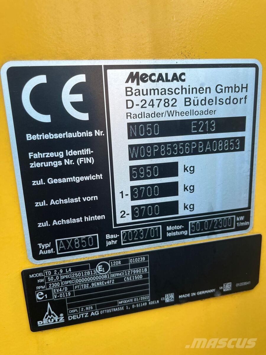 Mecalac AX 850 휠로우더
