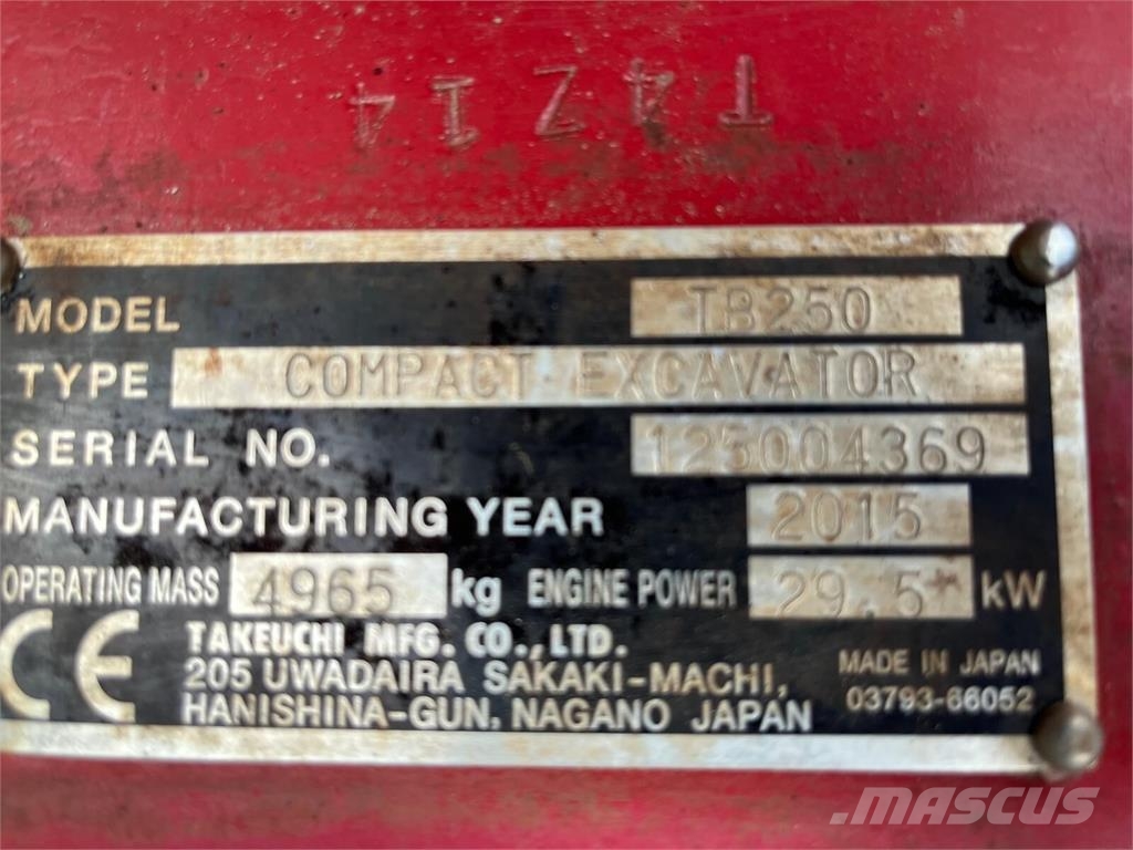 Takeuchi TB 250-2 V3 Minibagger < 7t