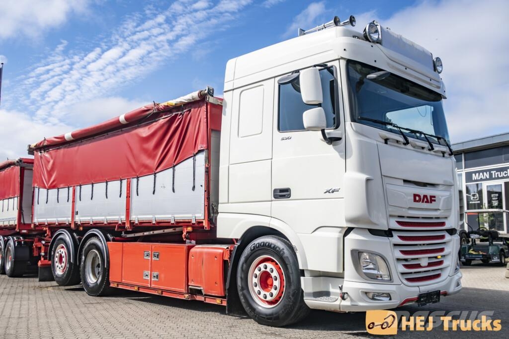 DAF XF 530 6x2 m. 3-vejs Tiplad + Kel-berg 4 Aks. Tip  Otros camiones