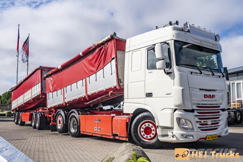 DAF XF 530 6x2 m. 3-vejs Tiplad + Kel-berg 4 Aks. Tip  Otros camiones