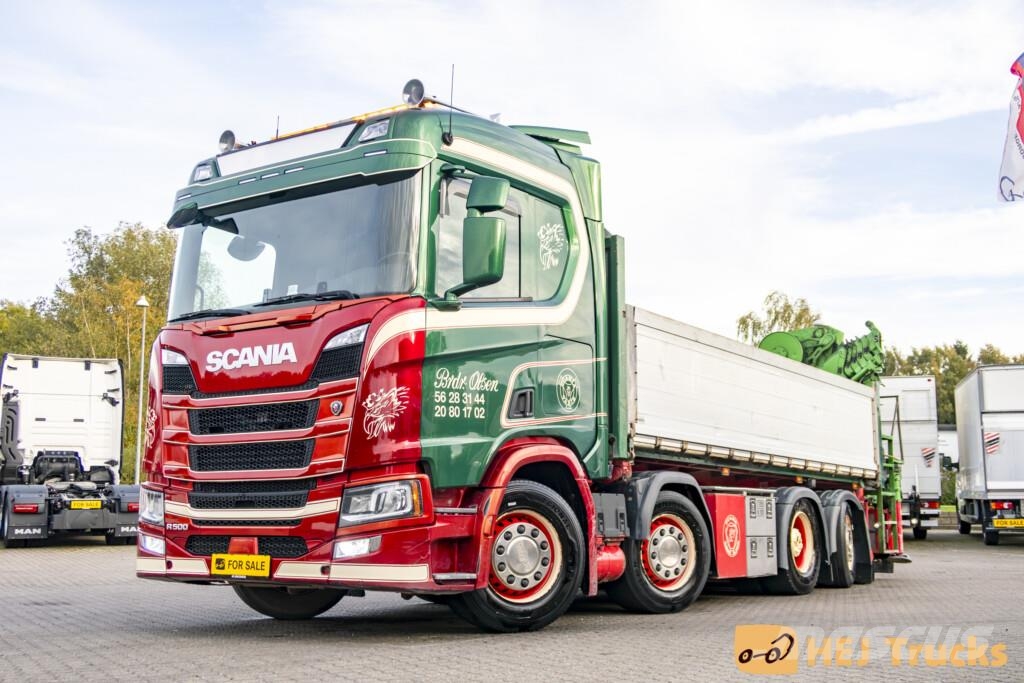 Scania R500 B8x2*6NB m. Tip/Kran (HIAB X-Hipro 232) Araç üzeri vinçler