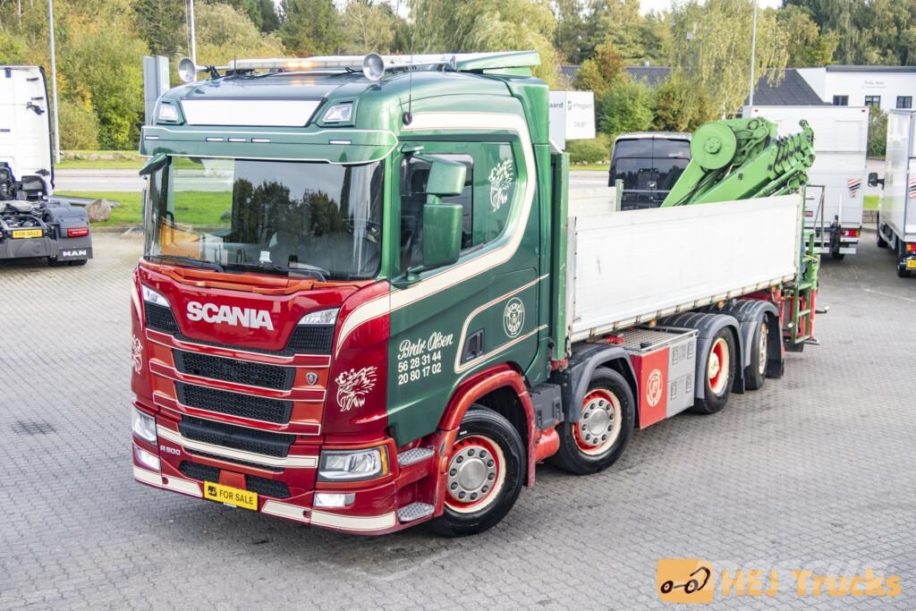 Scania R500 B8x2*6NB m. Tip/Kran (HIAB X-Hipro 232) Araç üzeri vinçler
