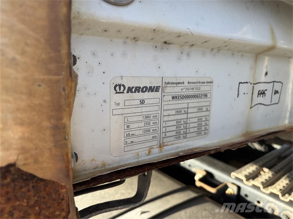 Krone 3 aks Gardin trailer Semi remorque à rideaux coulissants (PLSC)