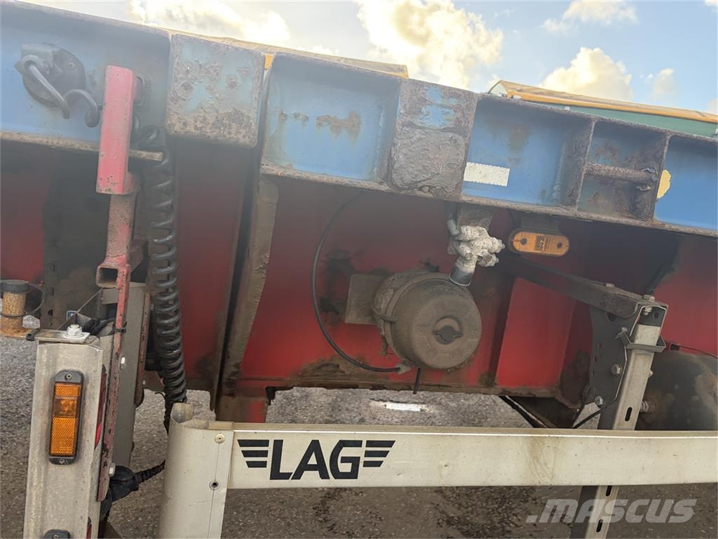 L A G 3 aks udtrækstrailer نصف مقطورة مسطحة منخفضة
