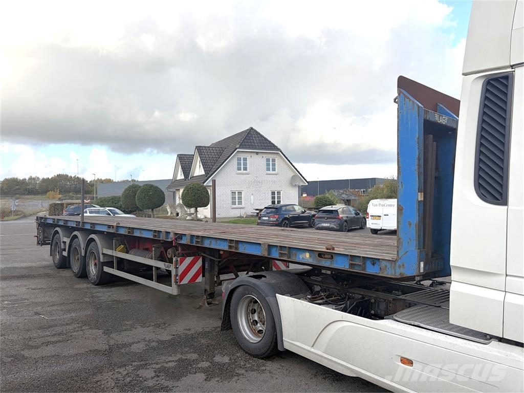 L A G 3 aks udtrækstrailer نصف مقطورة مسطحة منخفضة