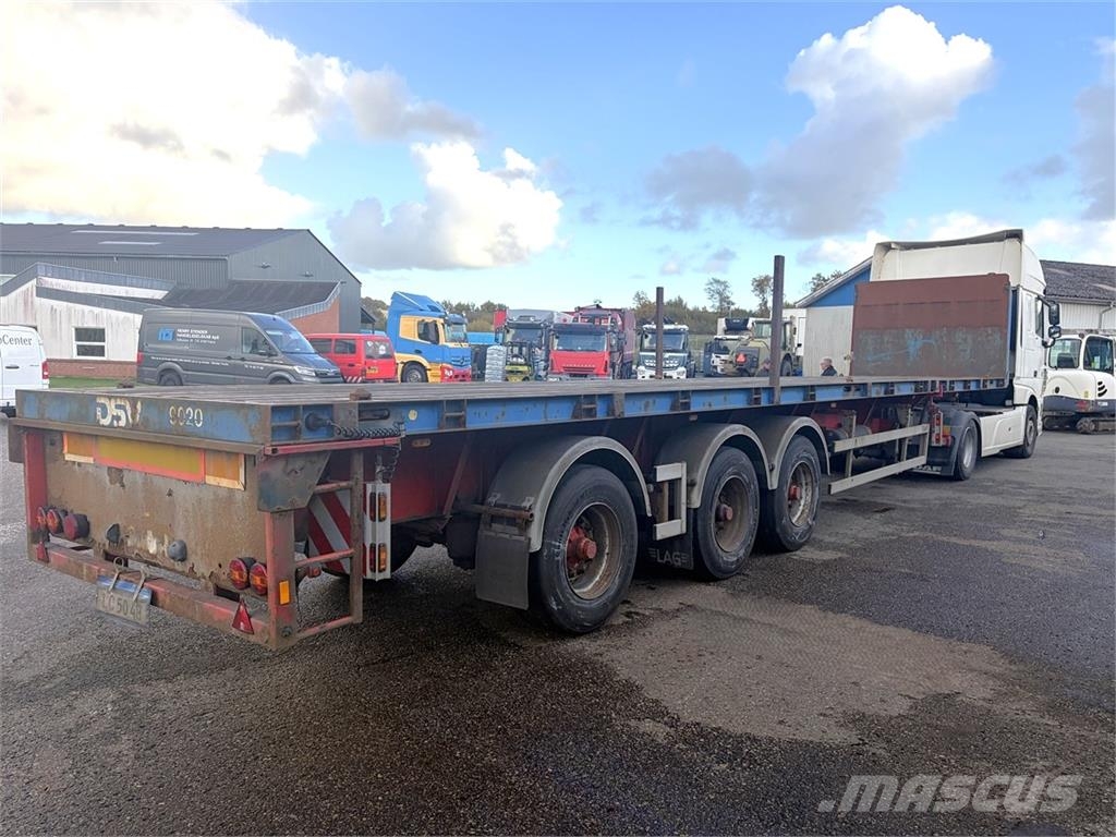 L A G 3 aks udtrækstrailer نصف مقطورة مسطحة منخفضة