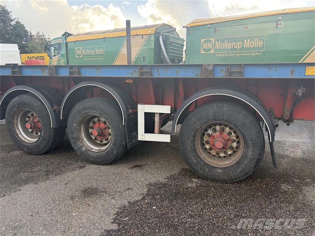 L A G 3 aks udtrækstrailer نصف مقطورة مسطحة منخفضة