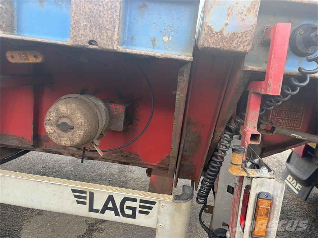 L A G 3 aks udtrækstrailer نصف مقطورة مسطحة منخفضة