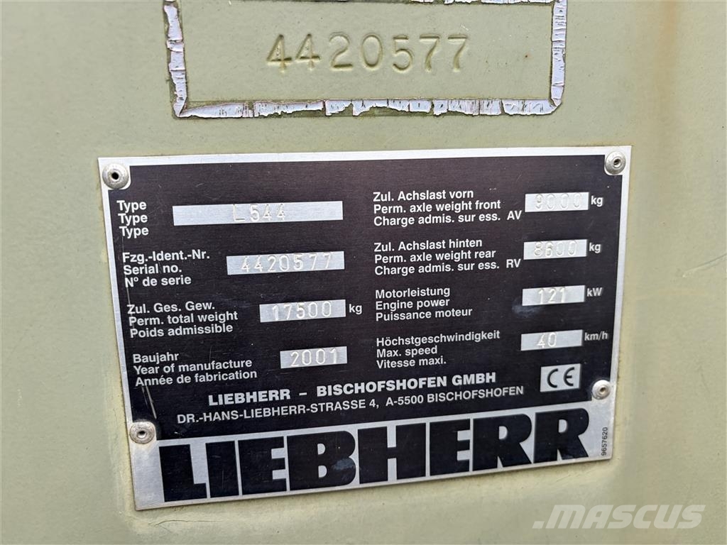 Liebherr L544 4x4 Hjullæsser med Hydraulik spil Priekiniai karjerų ekskavatoriai