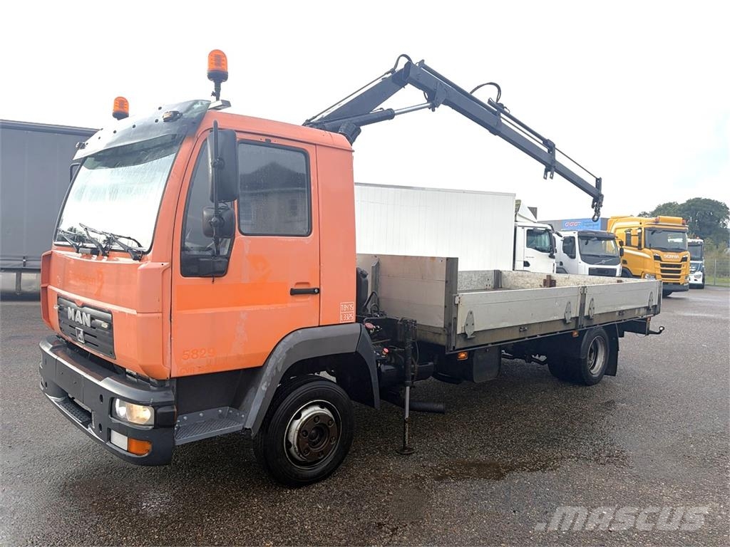 MAN 2aks Fast lad m- HIAB 035 Smagās mašīnas ar celtni