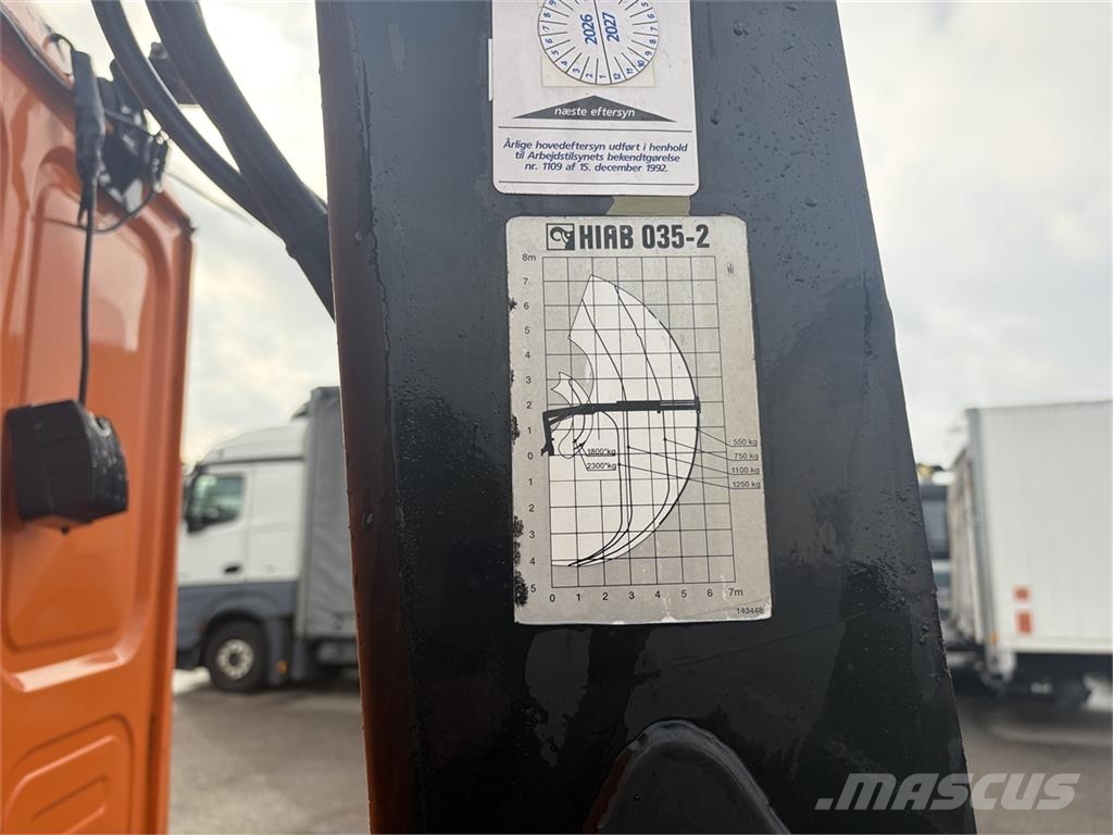 MAN 2aks Fast lad m- HIAB 035 Smagās mašīnas ar celtni