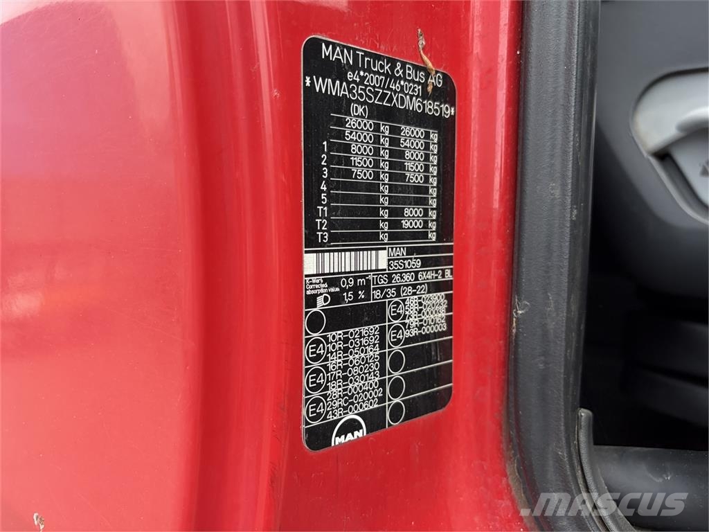 MAN TGS 26.360 Hydro-drive Slamsuger hydrodrive شاحنات مزدوجة / خلخلة