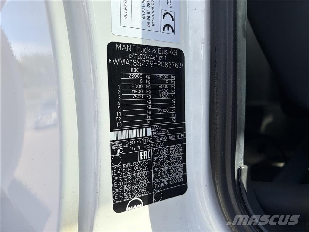 MAN TGS 26.420 6x2 Box Euro-6 euro-6 Camiones con caja de remolque