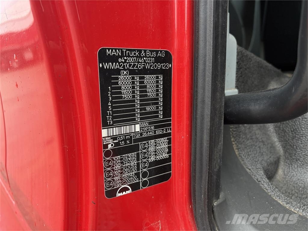 MAN TGX 26.440 6x2 BDF Euro-6 Camion portacontainer