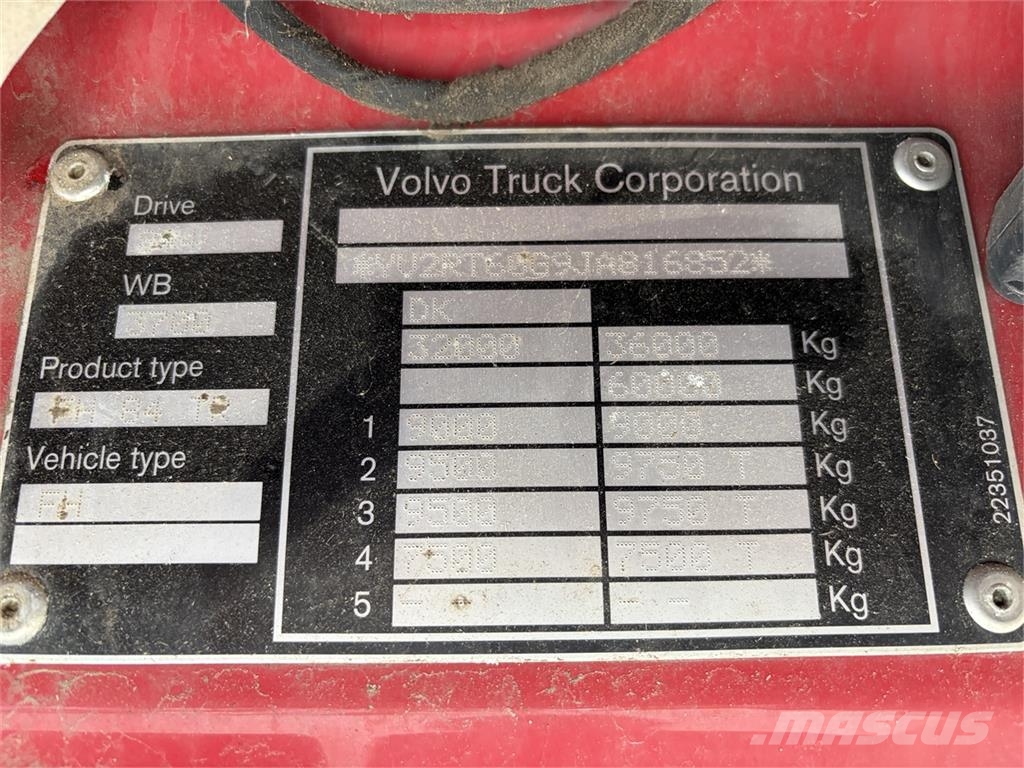 Volvo FH 540 8x4 Tip Euro-6 8x4 自卸式货车