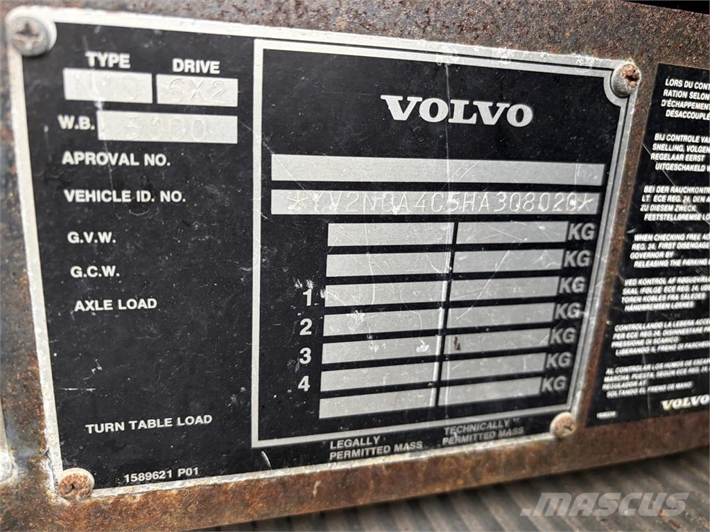 Volvo N10 6x2 Chassis Šasija ar kabīni