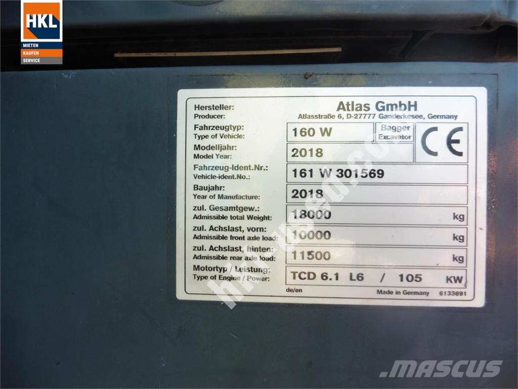 Atlas 160W Wielgraafmachines