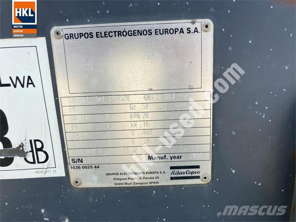 Atlas Copco QAS 20 KDS Overige generatoren