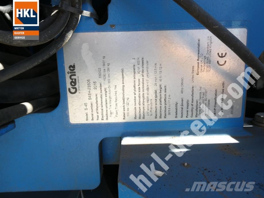 Genie S 45 Bouw - Overige
