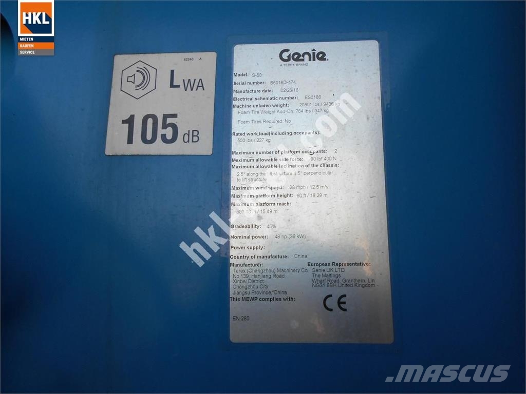 Genie S 60 Stavebníctvo - ostatné
