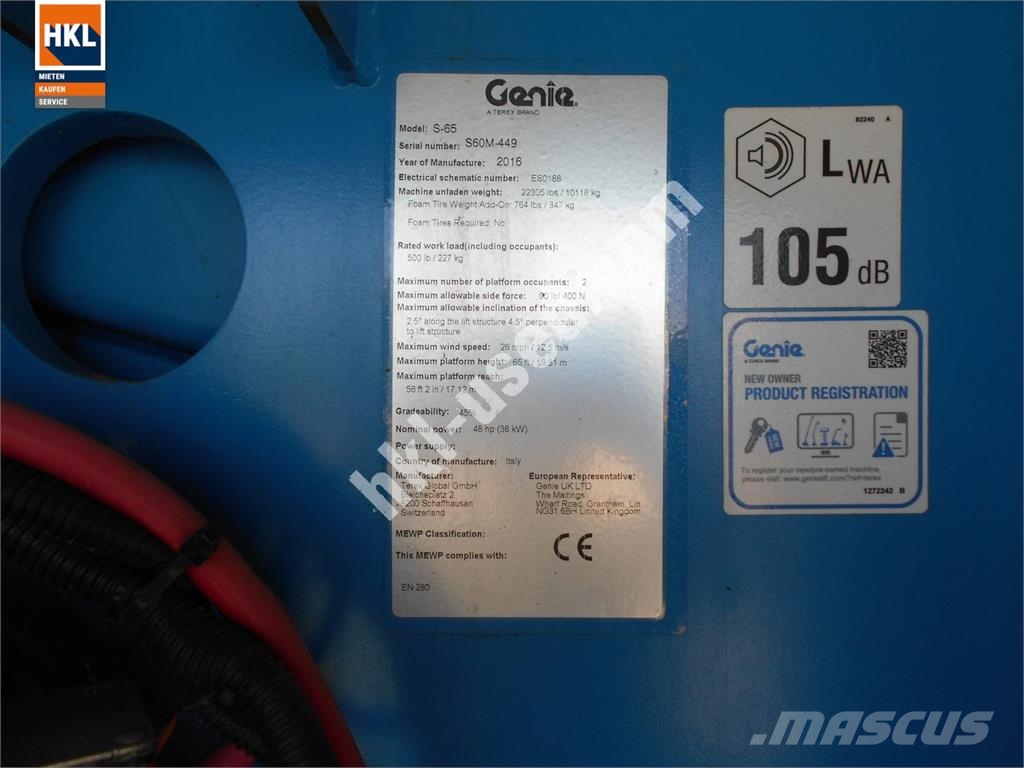 Genie S 65 Stavebníctvo - ostatné