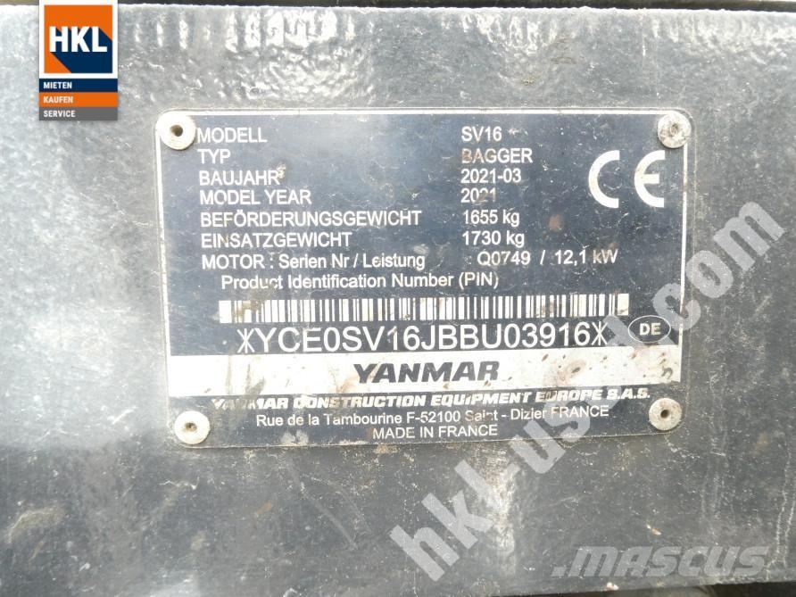 Yanmar SV 16 Minibagger < 7t