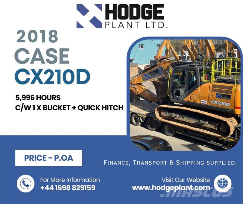 CASE CX210D Rupsgraafmachines