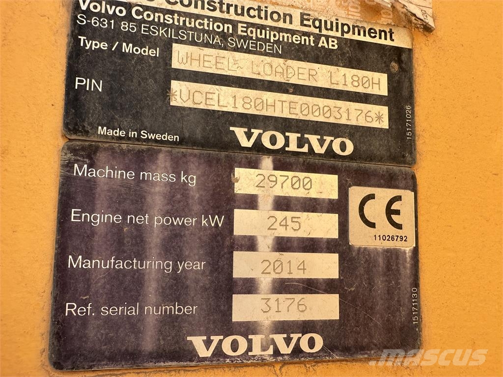 Volvo L180H Muut koneet