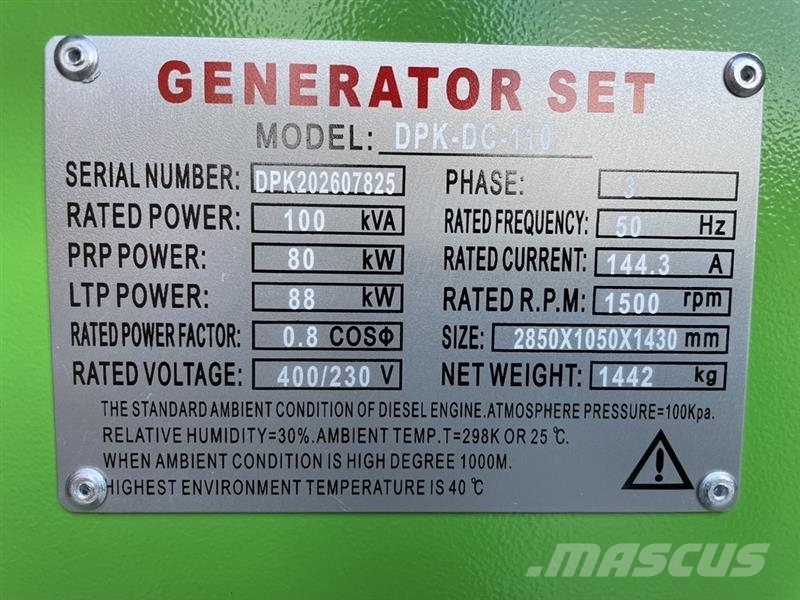  110 kva Depco DPK-DC-110 generatoranlæg med Cummin Egyéb Áramfejlesztők