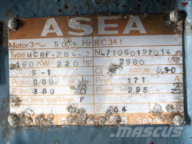 160 kW Asea Type MCRF-28L-2 E-Motor Motoren