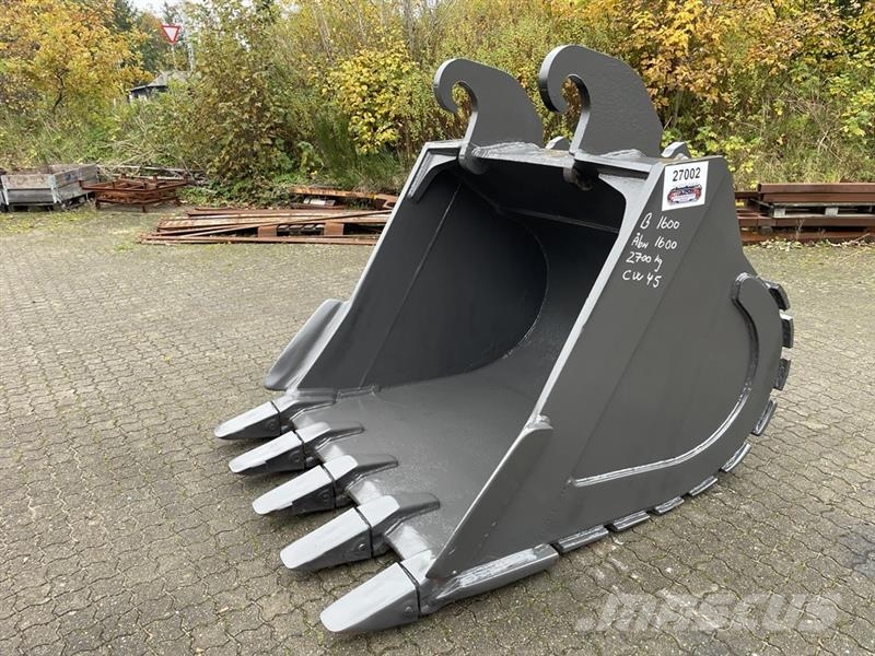 1600 mm graveskovl med tænder, kraftig model. دلاء