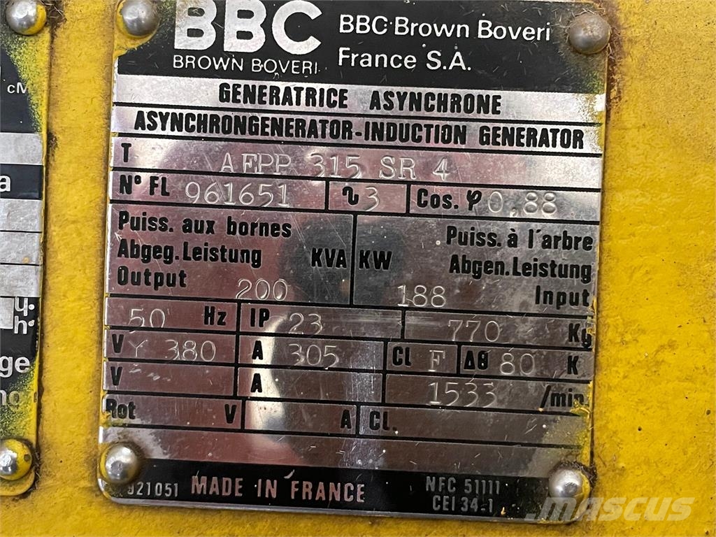 200 kVA MWM G234 generatoranlæg m/BBC generator og Ostali generatori